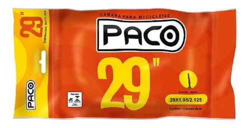 Par Câmara Ar Paco Bike Mtb Aro 29 Presta Bico Fino 48mm