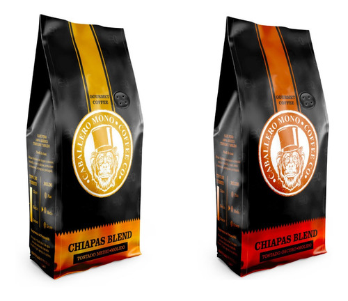 Café Gourmet Caballero Mono - Chiapas - 2 Pack - 1 Kg