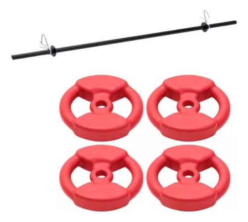 Combo Kit Barra Body Pump 12kg - 4 Discos 3kg Fitness Gym