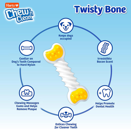 Juguete Masticable Para Perros Hartz Chew N Clean Twisty ...
