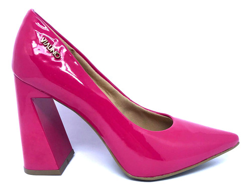 Sapato Scarpin Via Uno Salto Alto Verniz Magenta - 40660