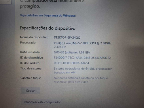 Imagem 9 de 9 de Notebook Dell E5450 I5 5ª Hdmi 8gb Ram Ssd 120gb Detalhe Nf