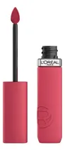 Comprar Labial líquido acabado mate de larga duración, L'Oréal Paris Infallible Matte Resistance Nudes, Color Intenso con Ácido Hialurónico, Tono 660 First Love, 5ml