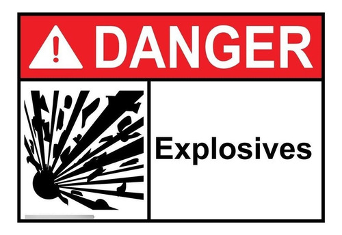 Compliancesigns Danger Explosive Ansi Etiqueta Seguridad 7.0