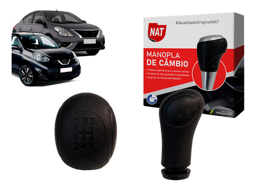 Manopla De Câmbio Nissan March E Versa Ano 2011 Até 2019