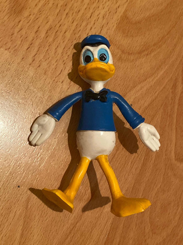 Muñeco De Goma Flexible Bendable Pato Donald Retro Brabo