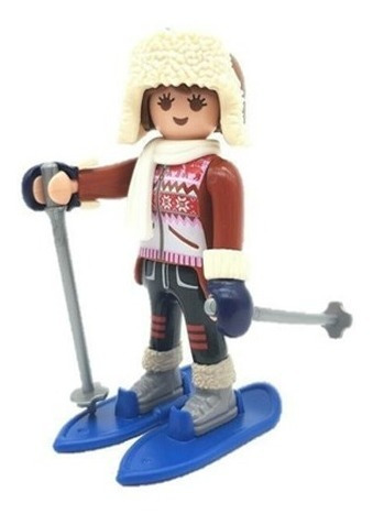 Playmobil Serie 17 Nena Esquiadora Chica Polar Nieve Deporte