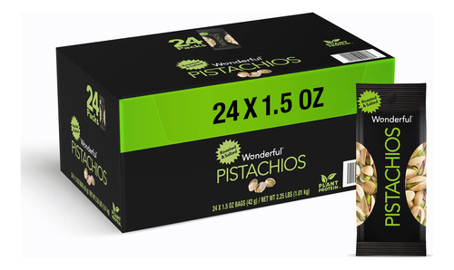 Pistachos Wonderful, Pistachos Tostados Y Salados, 1.5 Oz.,