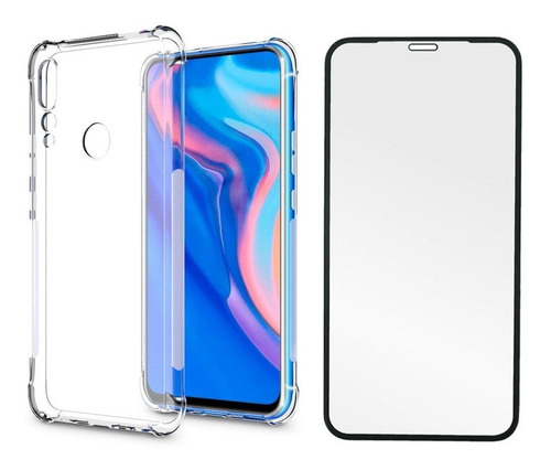 Pack Lamina Completa + Carcasa Reforzada Huawei Y9 Prime2019