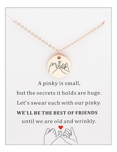 Best Friend Necklace With Card Friendship Gift For Women Gi