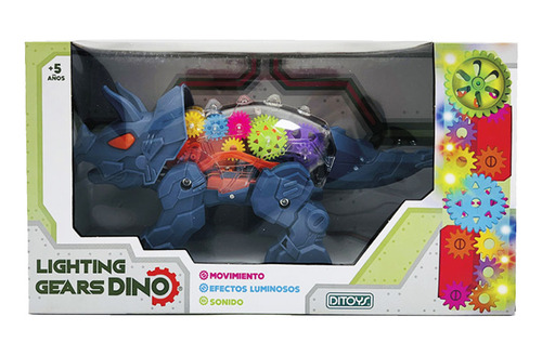 Dino Engranaje Ditoys Lighting Gears Con Luz Y Sonido