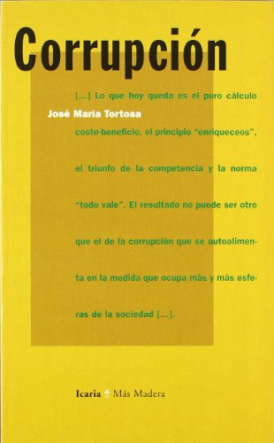 Libro Corrupcion De José María Tortosa Ed: 1