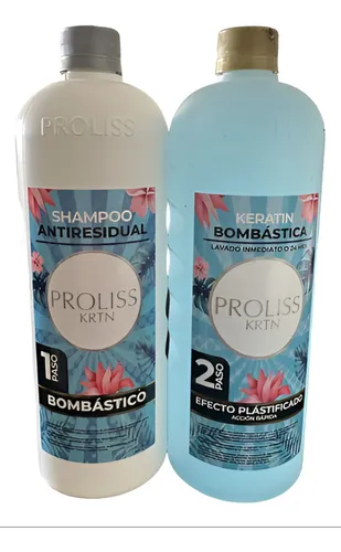 comprar Keratin Bombástica Proliss Shampoo+ Alisante 1 Lt Envío Grat