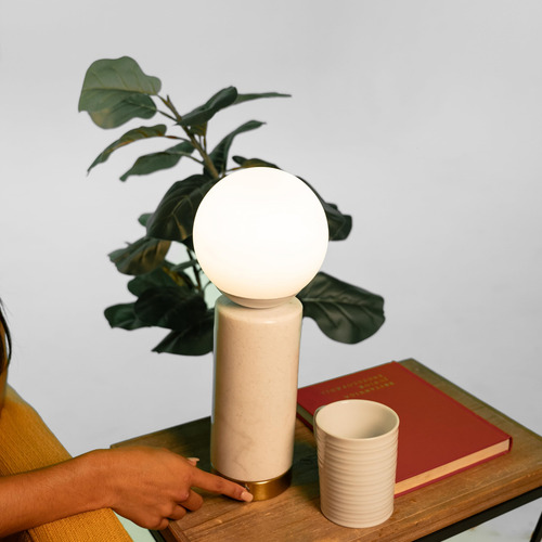 Ozarke Lámpara De Mesa Led De Mármol Moderna Luz De Lectura