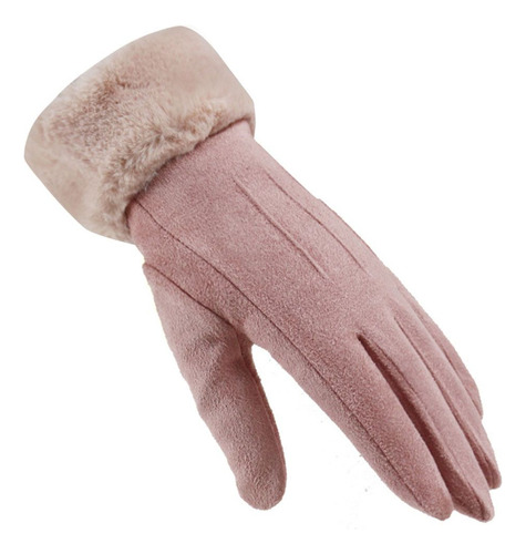 Guantes Full Finger Mittens Para Mujer, Cálidos Y Peludos, P