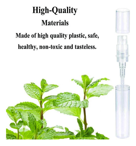 50 Uds. Mini Botella Pulverizadora De Plástico 2ml 3ml 5ml