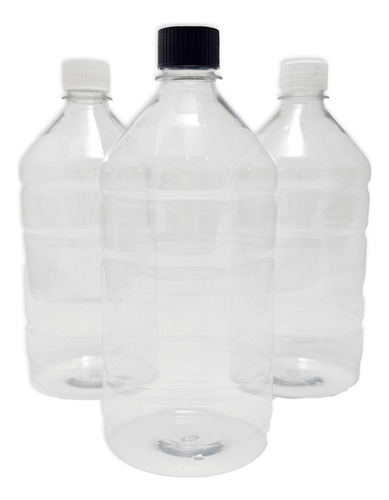 Botella Deuan Pet 950 Centímetros Cúbicos Pack X 25 Transparente Ideal Para Uso Industrial Y Limpieza Con Tapa A Rosca De 28 Milímetros Universal Color Natural Material Liviano Resiste A Golpes Suaves