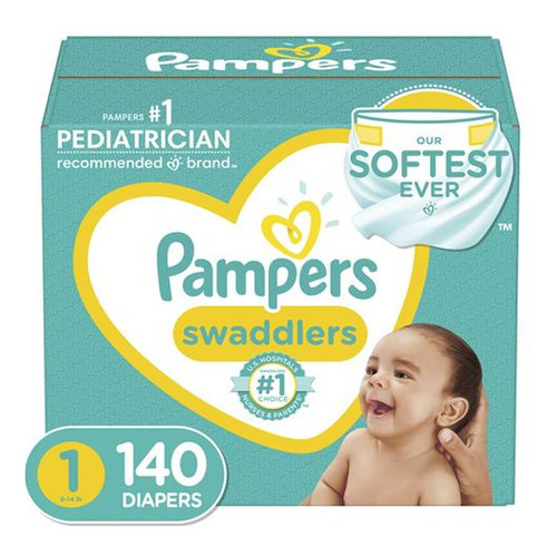 140 Pañales Desechables Pampers T1 - Unidad a $1372