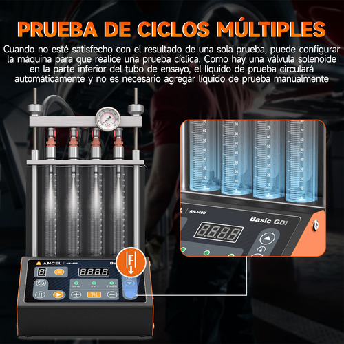 Laboratorio Limpieza Y Prueba De Inyectores Ancel Anj400 Gdi