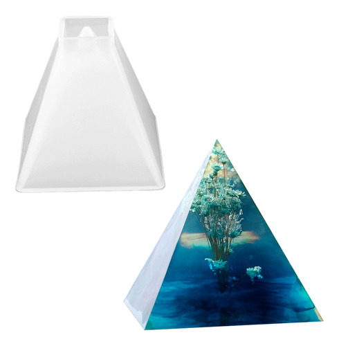 Molde De Silicone Formato Orgonite Piramide Pequeno
