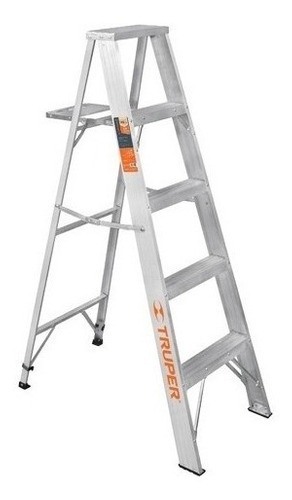 Escalera D/tijera 4escalones Truper® Tipoii, Aluminio, 10445 Color Aluminio