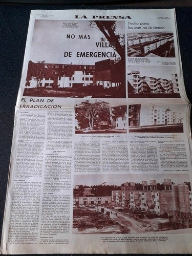 Diario La Prensa 1972 Erradicación Villas Tequila Mantele