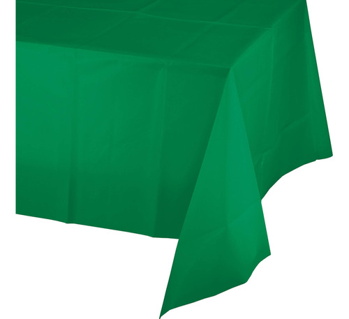 Manteles De Plástico Verde Esmeralda Creative Converting, 3 