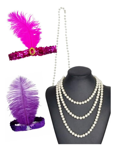 Imagen 2 de 5 de Set Charleston Cintillo + Collar