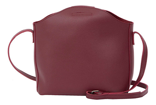 Bolsa Crossbody Para Mujer Lucentzza Diseño Al Corte Color Bordó