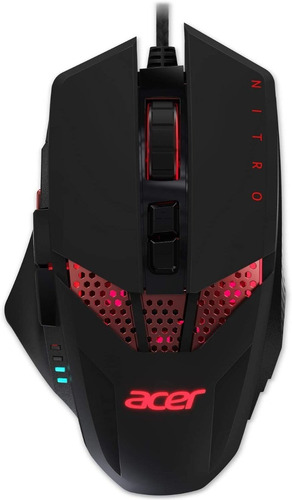 Imagen 2 de 3 de Mouse Acer Nitro Gamer, Optico, Rgb, 8 Botones, 4000 Dpi