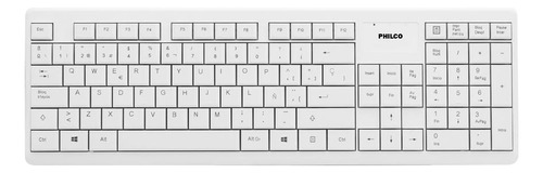 Kit  Teclado Y Mouse Inalambrico  Philco Spt6314  Blanco