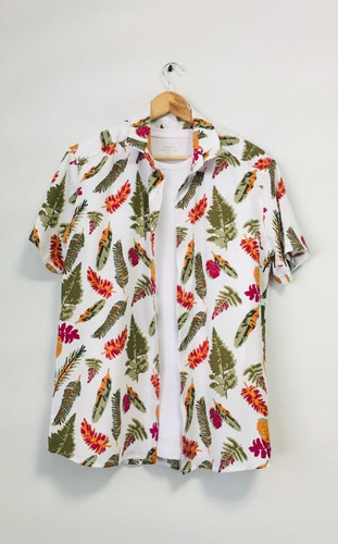 Camisa De Fibrana Hawaiana De Hombre