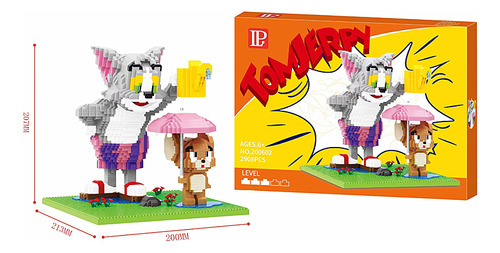 Bloques Armables Tom Y Jerry Con Sombrilla- 2908 Pcs
