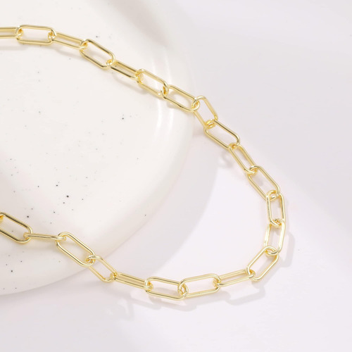 Collar De Oro Tasiso Para Mujer, Collar De Cadena De Oro Sim