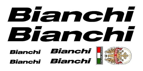 Adesivos Bicicleta Antiga Bianchi Preto - Frete Grátis