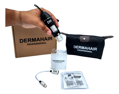 Câmera De Analise Capilar Dermatoscopio Dermahair  Dh1600 Cor Preto 110V/220V