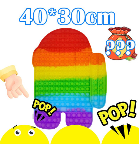 Tamaño Grande 40 Cm Rainbow Push Fidget Toys Squeeze Regalo
