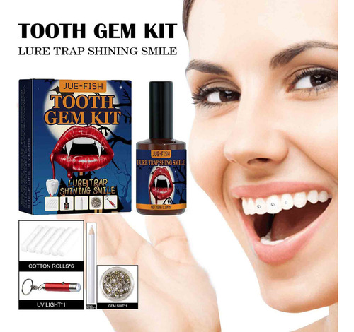 Juego De Cristales De Dientes Con Pegamento Para Lámpara De