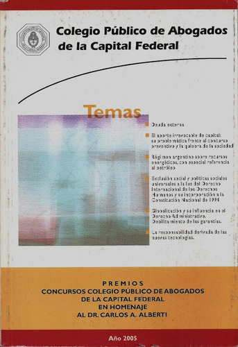 Premios Concursos De Cpacf. Temas Varios. 2007