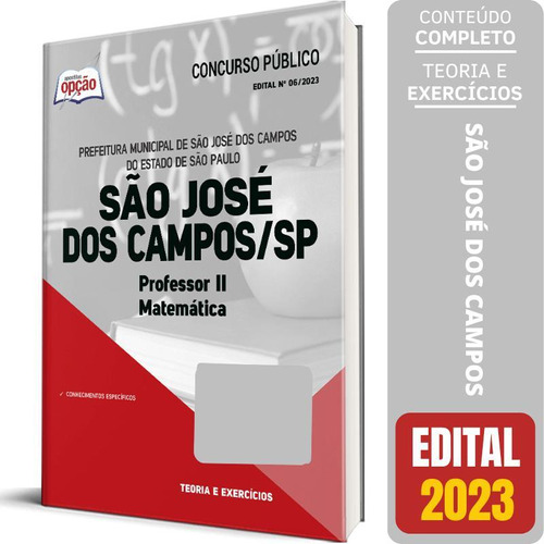 Apostila São José Dos Campos Sp 2023 Professor 2 Matemática