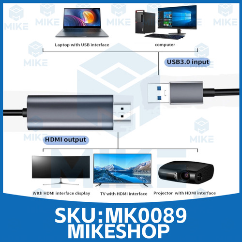 Cable Adaptador Conversor Usb 3.0 A Hdmi Full Hd 1080p/ Mike
