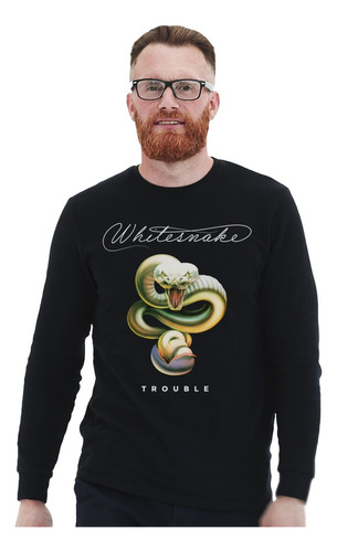 Polera Ml Whitesnake Trouble Rock Impresión Directa