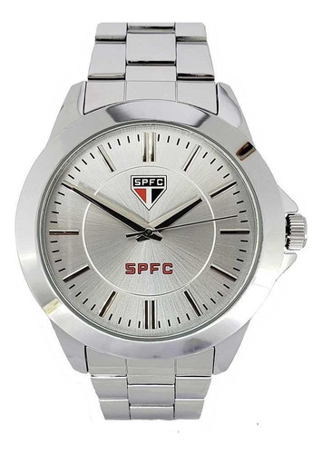Relógio Masculino São Paulo Sport Bel Spfc-002-4 Prata