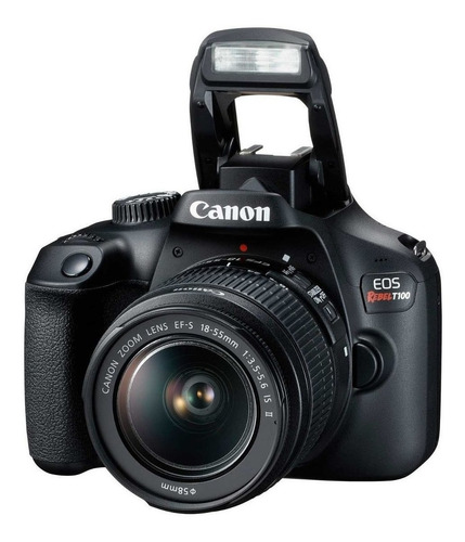 Imagen 5 de 5 de Canon EOS Rebel Kit T100 + lente 18-55mm III DSLR color negro