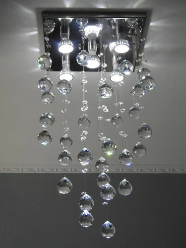 Lustre De Cristal Legitimo De Alto Brilho K9,até 80 Cm. Estrutura 80cm 110/220v