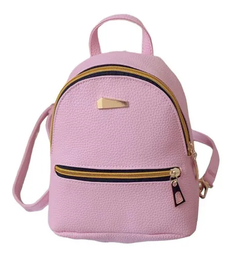 Mochila Bolso Casual Símil Cuero Varios Colores Dama Mujer - FEBO