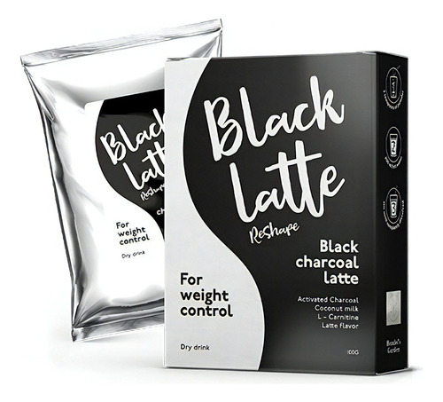 Suplemento en polvo Black Latte  sabor latte en caja de 100g
