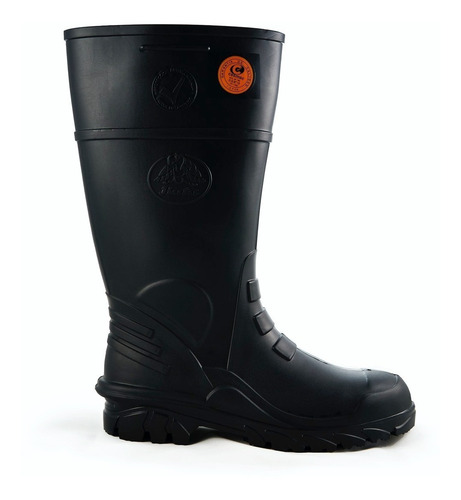 Bota Bata Titanium Pvc Hule Negra Casquillo Industria Lluvia