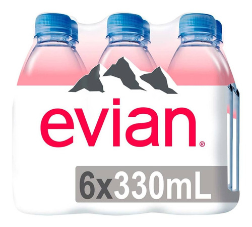 Evian Agua Natural Mineral 6x330ml