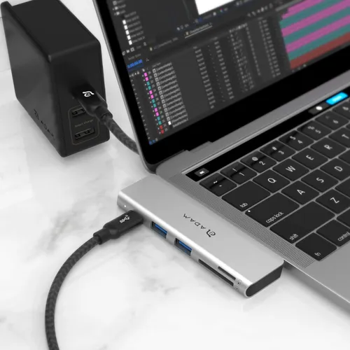 Conmutador Usb C De 5 Puertos Usb C Lector Sd/micro Sd